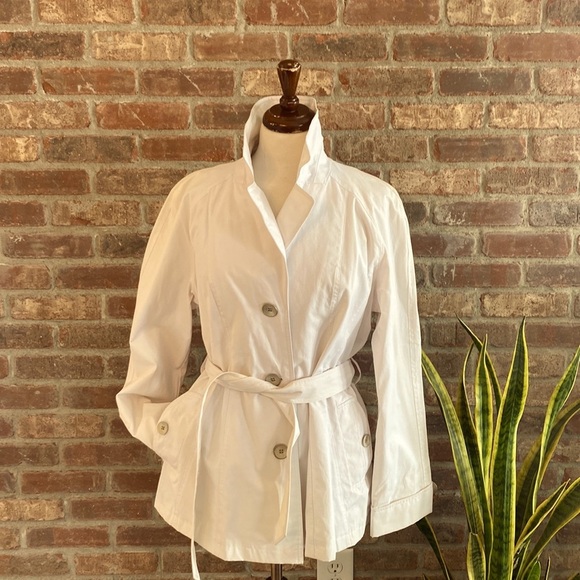 Giacca large white peacoat with silver buttons - Picture 1 of 12